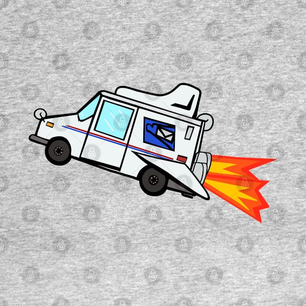 LLV Rocket Ship Postal Truck by Sparkleweather